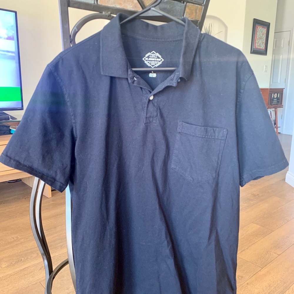 Mens Black St Johns Bay Polo
